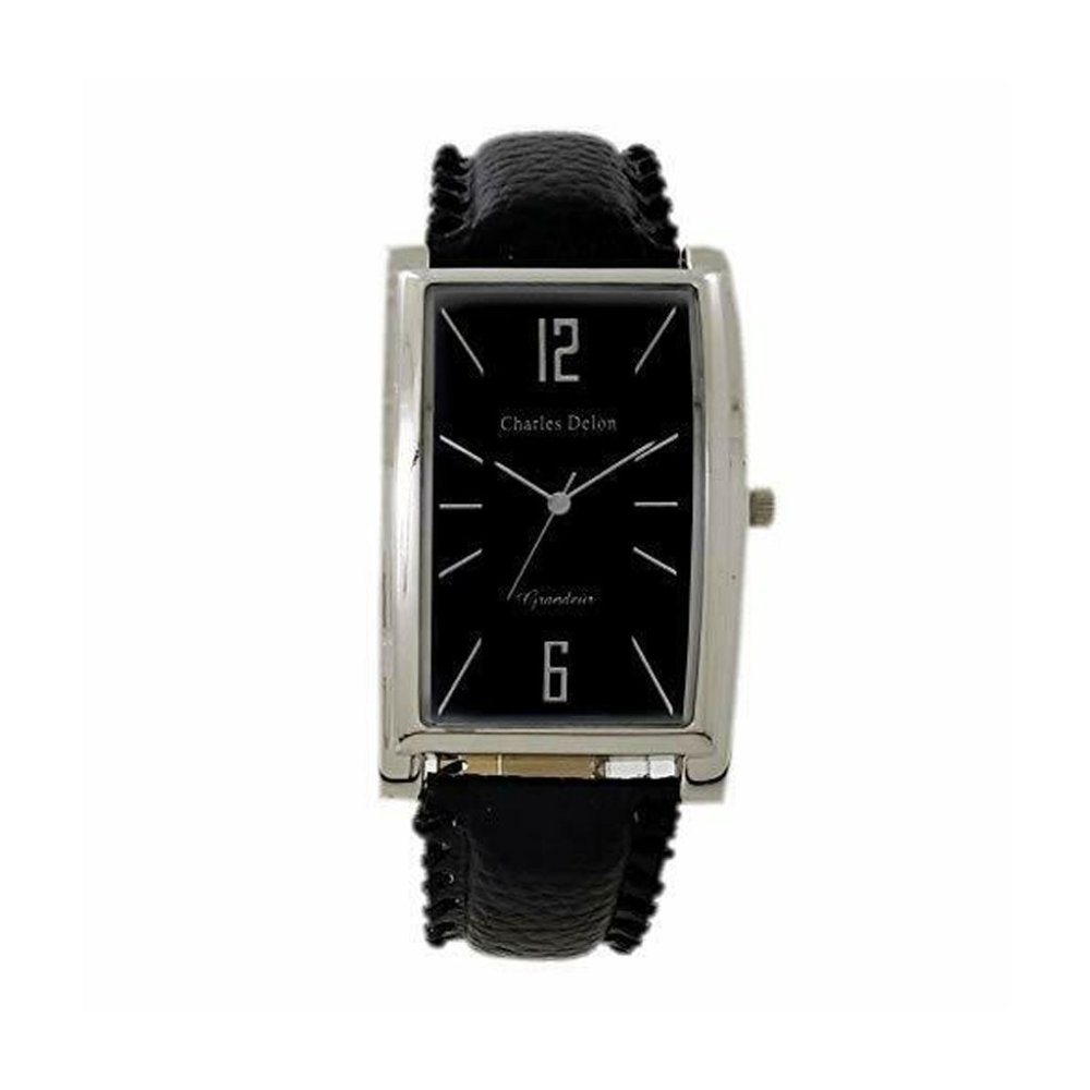 Charles Delon Casual Style Black/Silver Watch